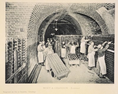 Storing the wines in bottles in a rack, from 